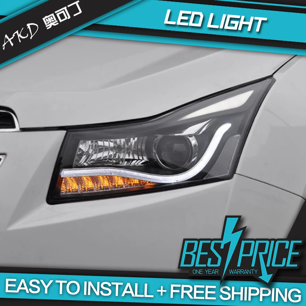 AKD автостайлинг фары для Chevrolet Cruze 2009-2015 светодиодный ные DRL Q5 Биксеноновые линзы
