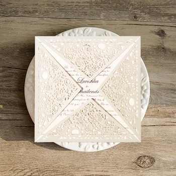 50 Sets White Fold Pocket Wedding Invitation Cards with envelopes 160 * 160mm Print Blank Inside Card Personalized Invites Cards 
50 Sets White Fold Pocket Wedding Invitation Cards with envelopes 160 * 160mm Print Blank Inside Card Personalized Invites Cards