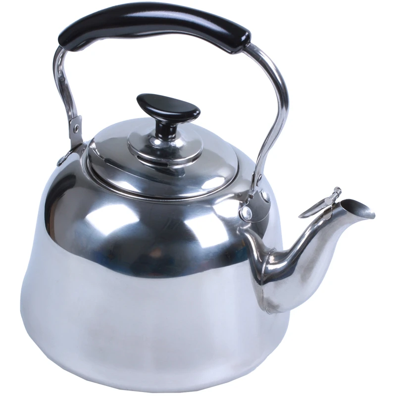 Stainless Steel Whistling Tea Kettle Stove Top Teapot Pot, Thin Base, Lightweight, Fast Boiling, 2L