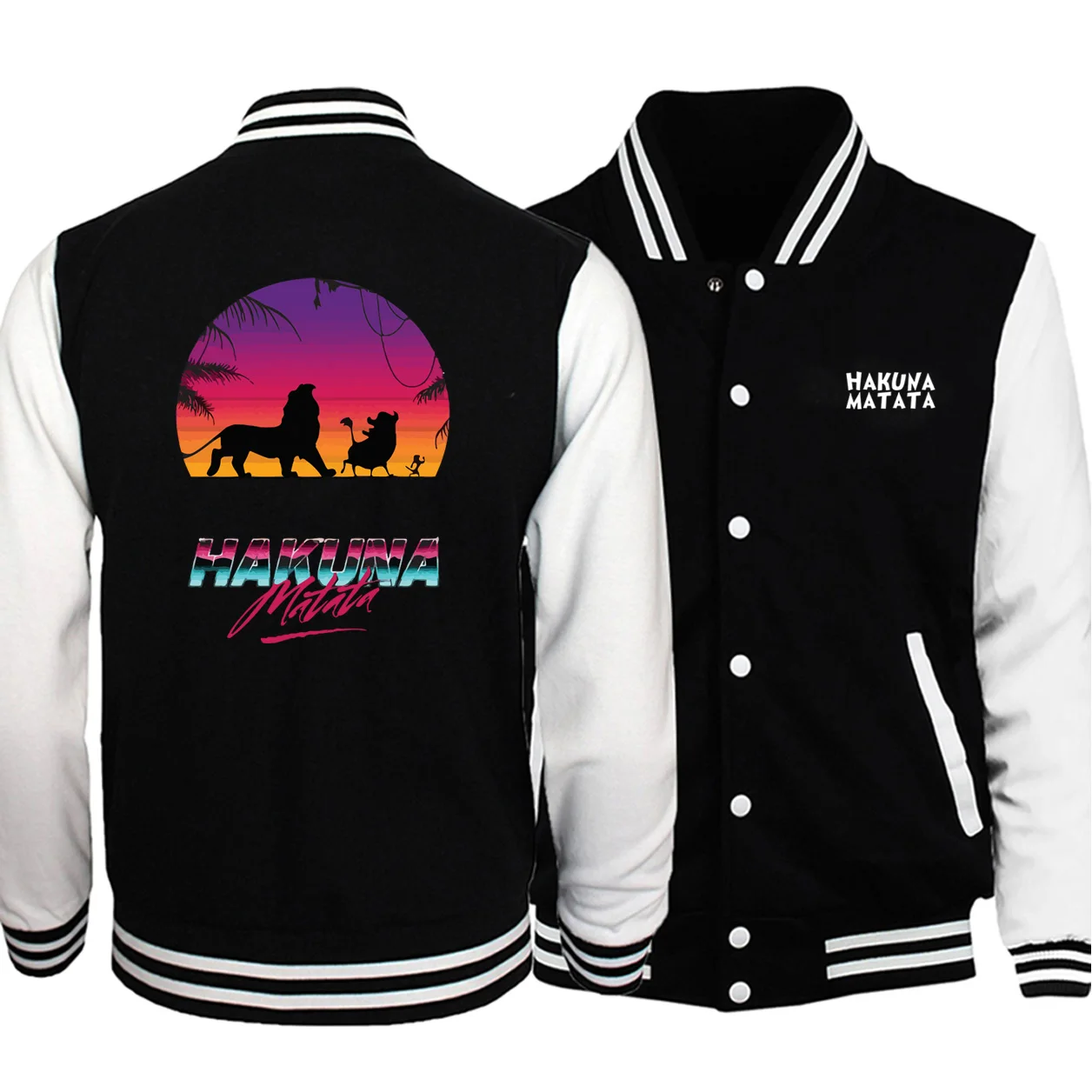 Men Jacket Winter Autumn Lion King Simba Casual Baseball Uniform Male Cartoon Print Hakuna Matata Mens Coat Harajuku Streetwear
Men Jacket Winter Autumn Lion King Simba Casual Baseball Uniform Male Cartoon Print Hakuna Matata Mens Coat Harajuku Streetwear