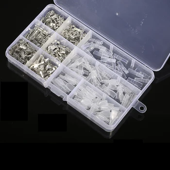 New 270Pcs/Box Non-insulated Mixed Spade Connector Wire Crimp Terminal Block with Insulating Sleeve Assortment Kit
New 270Pcs/Box Non-insulated Mixed Spade Connector Wire Crimp Terminal Block with Insulating Sleeve Assortment Kit