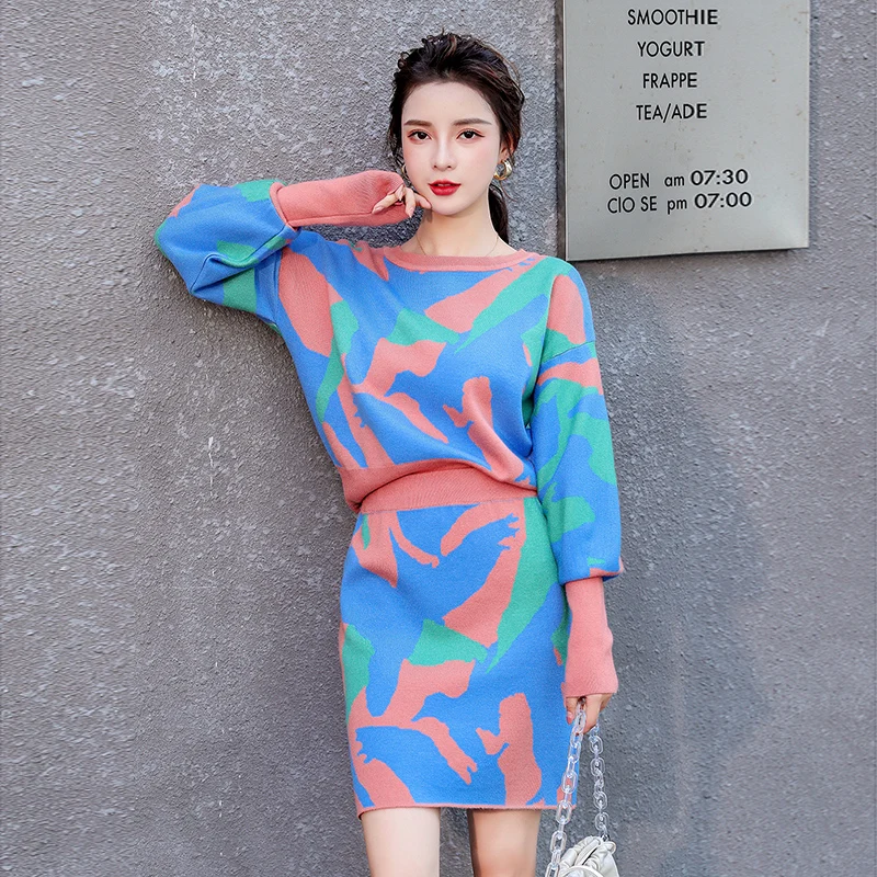 Knit Sets Women Sweater Tracksuit for Women Print Sweaters Two Piece Set Woman High Waist Pullover Sweater Skirt Suit Plus Size
Knit Sets Women Sweater Tracksuit for Women Print Sweaters Two Piece Set Woman High Waist Pullover Sweater Skirt Suit Plus Size