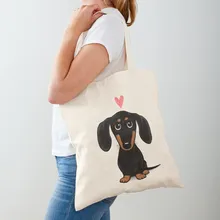Women Shopper Tote Bag Funny Dachshund with Heart Cute Harajuku foldable shopping Canvas dog Tote Bag Women's shoulder handbag
Women Shopper Tote Bag Funny Dachshund with Heart Cute Harajuku foldable shopping Canvas dog Tote Bag Women's shoulder handbag