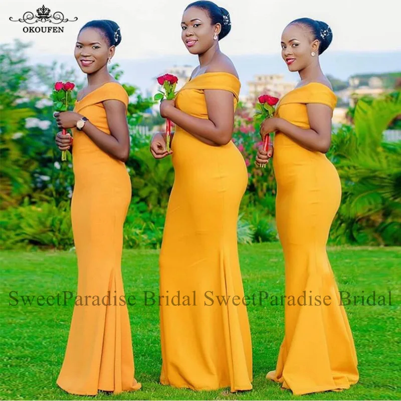 Gold Yellow Bridesmaid Dresses For Women Long Mermaid Off Shoulder Wholesale Price Party Wedding Guest Dress Vestidos De Festa
Gold Yellow Bridesmaid Dresses For Women Long Mermaid Off Shoulder Wholesale Price Party Wedding Guest Dress Vestidos De Festa