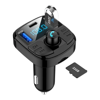 New bluetooth Car Kit Wireless FM Transmitter Handsfree Music Playing Type-C Charging Port Support TF Card / U Disk hands free
New bluetooth Car Kit Wireless FM Transmitter Handsfree Music Playing Type-C Charging Port Support TF Card / U Disk hands free