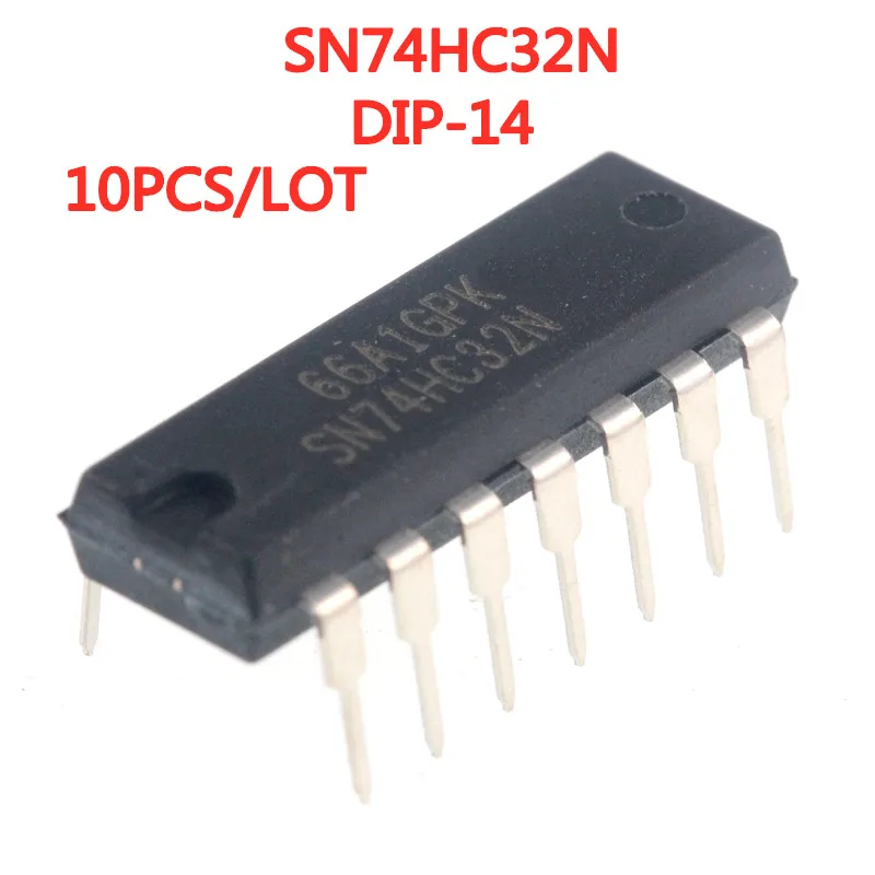 10 шт./лот новая логическая сетка 74HC32 SN74HC32N HD74HC32P DIP-14 и инвертор | Электронные