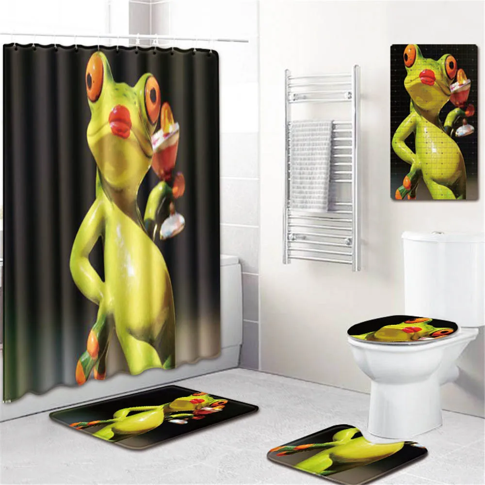 3D Animal Print Shower Curtain Waterproof PVC Non-slip Bath Mat Bathroom Curtain Screen with Hooks Toilet Seat Cover Carpet Rug
3D Animal Print Shower Curtain Waterproof PVC Non-slip Bath Mat Bathroom Curtain Screen with Hooks Toilet Seat Cover Carpet Rug