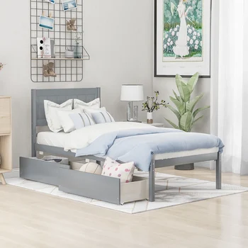 Home Bedroom Modern Furniture Pine Solid Wood Headboard Supported Wooden Platform Bed Single Solid Wood Bed
Home Bedroom Modern Furniture Pine Solid Wood Headboard Supported Wooden Platform Bed Single Solid Wood Bed