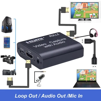 cheap HDMI Cables-4K HDMI Video Capture Card W/ 3.5mm Audio Output Mic Input Game Recording Box Support USB2.0 USB 3.0 PC Live
cheap HDMI Cables-4K HDMI Video Capture Card W/ 3.5mm Audio Output Mic Input Game Recording Box Support USB2.0 USB 3.0 PC Live