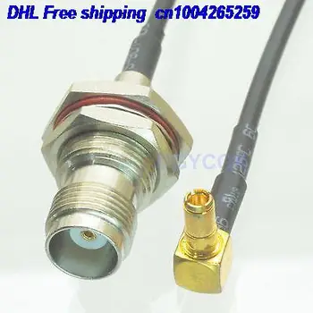 

DHL 50pcs TNC female bulkhead to TS9 male right angle gold RG174 pigtail 6" cable 22j