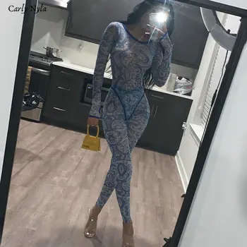 CarlyNyla Sexy pattern Print Mesh Spliced Two Piece Set 2020 Women Long Sleeve See Through Bodysuit leggings slim 2 Piece Outfit
CarlyNyla Sexy pattern Print Mesh Spliced Two Piece Set 2020 Women Long Sleeve See Through Bodysuit leggings slim 2 Piece Outfit