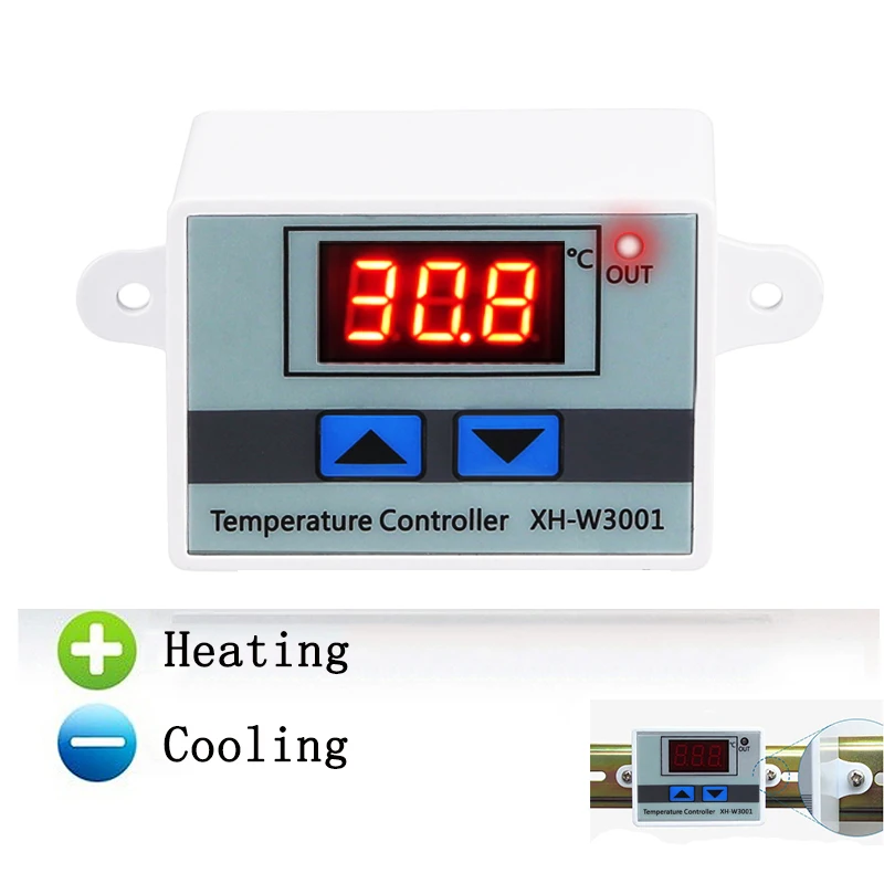 12V 24V 110V 220V LED Digital Temperature Controller Thermostat Thermoregulator Incubator Fridge Heating Cooling Switch
12V 24V 110V 220V LED Digital Temperature Controller Thermostat Thermoregulator Incubator Fridge Heating Cooling Switch