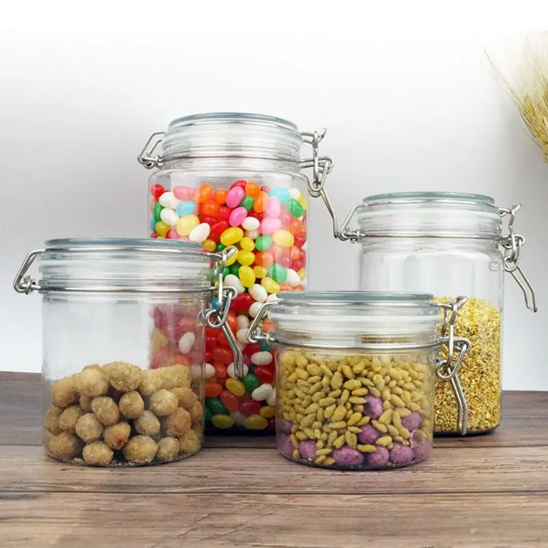800ML Plastic Square Clip Top Storage Jar With Airtight Seal Lid Food Container Tableware Preserving Kitchen Flour Pasta Spice
800ML Plastic Square Clip Top Storage Jar With Airtight Seal Lid Food Container Tableware Preserving Kitchen Flour Pasta Spice