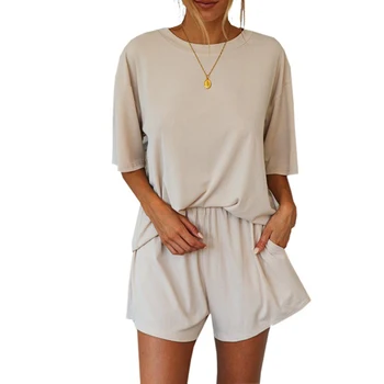 Pajamas for Women Summer Sleepwear Sexy Pyjamas Set T-shirt Top Shorts Nightwear Ladies Clothing Set Two Piece Suit
Pajamas for Women Summer Sleepwear Sexy Pyjamas Set T-shirt Top Shorts Nightwear Ladies Clothing Set Two Piece Suit