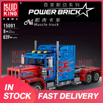 

Mould King 15001 Technic Series 379 Peterbilt Truck Muscle Car Model Sets Building Blocks 839pcs Bricks Toys For Gift MOC-24330