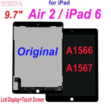 Ensemble écran tactile LCD de remplacement, 9.7 pouces, pour ipad Air 2 A1566 A1567 / ipad 6, Original=