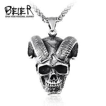BEIER Unique Gothic with Hole devil skull pendant necklac Satanic Chain for man Punk Rock Heavy jewelry Dropshipping LHP151
BEIER Unique Gothic with Hole devil skull pendant necklac Satanic Chain for man Punk Rock Heavy jewelry Dropshipping LHP151