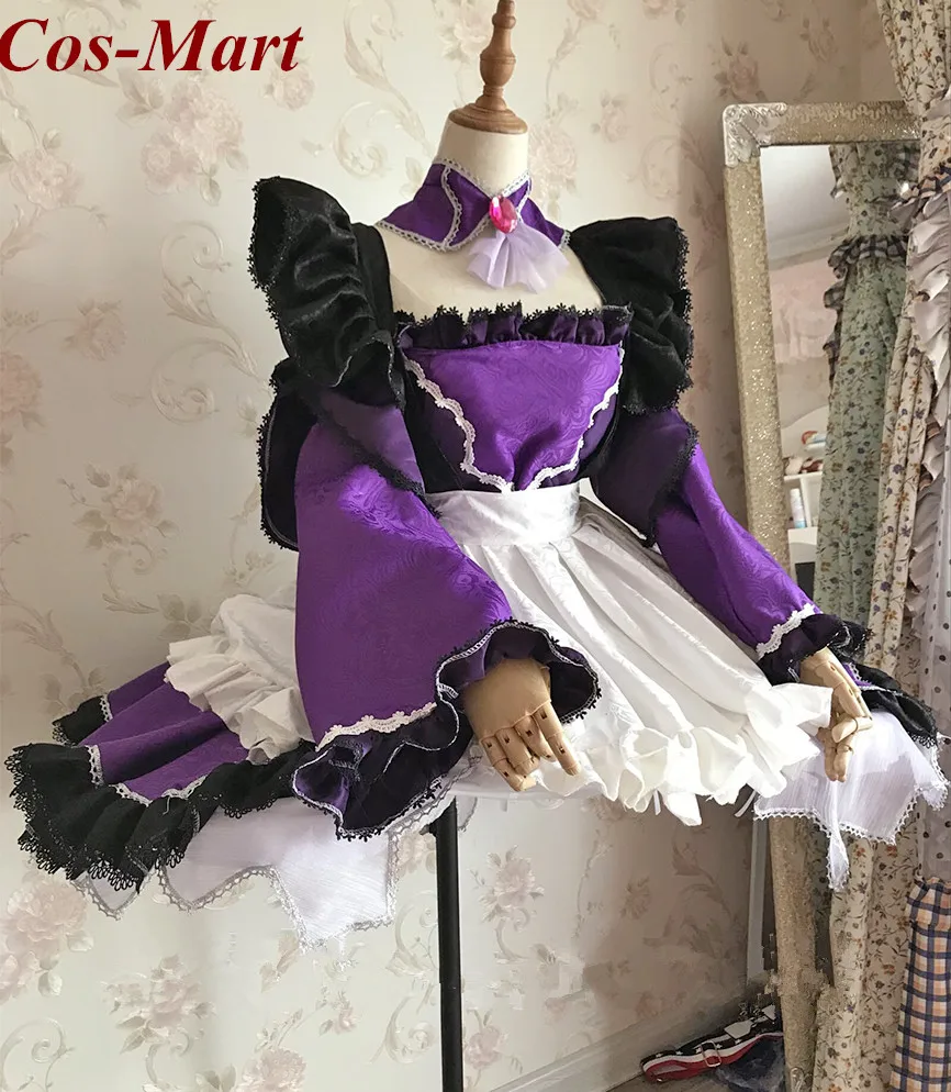 Fate/Grand Order Scathach Cosplay Costume Fashion Purple Maid Outfit Carnival Party Role Play Clothing Custom-Make Any Size |