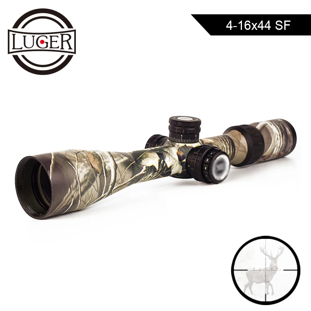 LUGER Optic Sight 4-16x44 Hunting Scope Side Parallax Focus Adjust Collimator Sight Sniper Airsoft Camouflage Rifle Scope Sight
LUGER Optic Sight 4-16x44 Hunting Scope Side Parallax Focus Adjust Collimator Sight Sniper Airsoft Camouflage Rifle Scope Sight