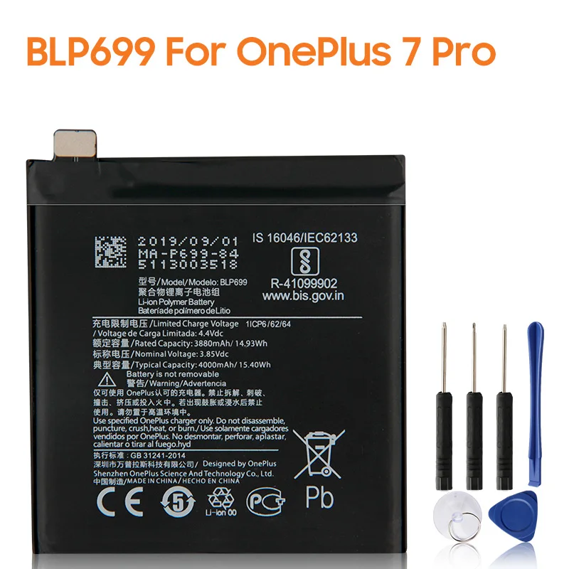 Аккумулятор yelping BLP699 для телефона OnePlus 7 Pro One Plus оригинальный сменный аккумулятор