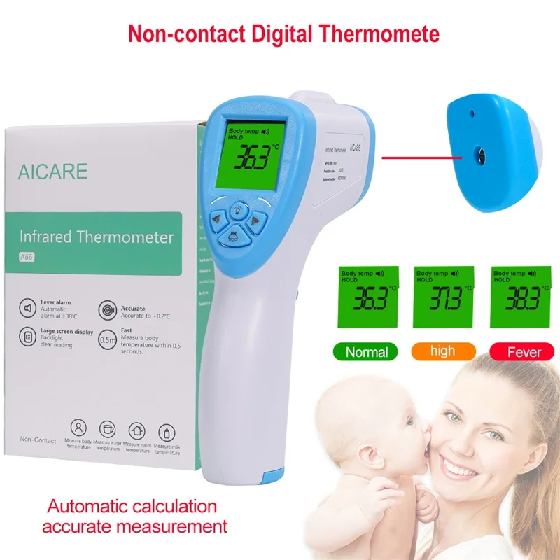 Portable Non-Contact LCD IR Laser Infrared Digital Temperature Thermometer Gun Handheld Thermometer For Human Ship Within 1 Day
Portable Non-Contact LCD IR Laser Infrared Digital Temperature Thermometer Gun Handheld Thermometer For Human Ship Within 1 Day