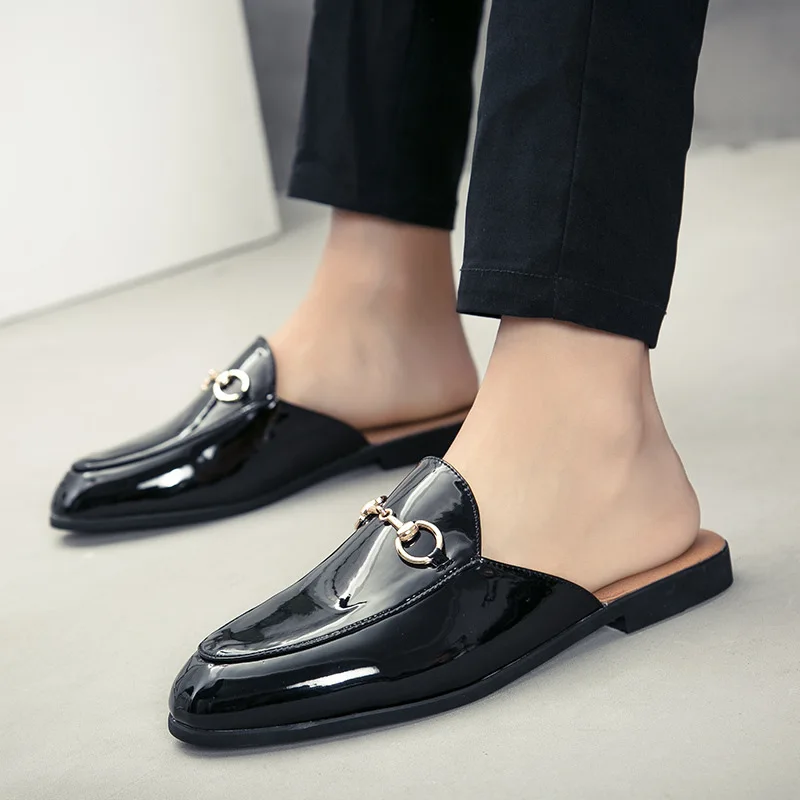 Ban tuo xie Men's Summer No Heel chao tuo Patent Leather Bright Surface Pointed-Toe Leather Shoes Viet Nam Leather Slippers Mocc
Ban tuo xie Men's Summer No Heel chao tuo Patent Leather Bright Surface Pointed-Toe Leather Shoes Viet Nam Leather Slippers Mocc