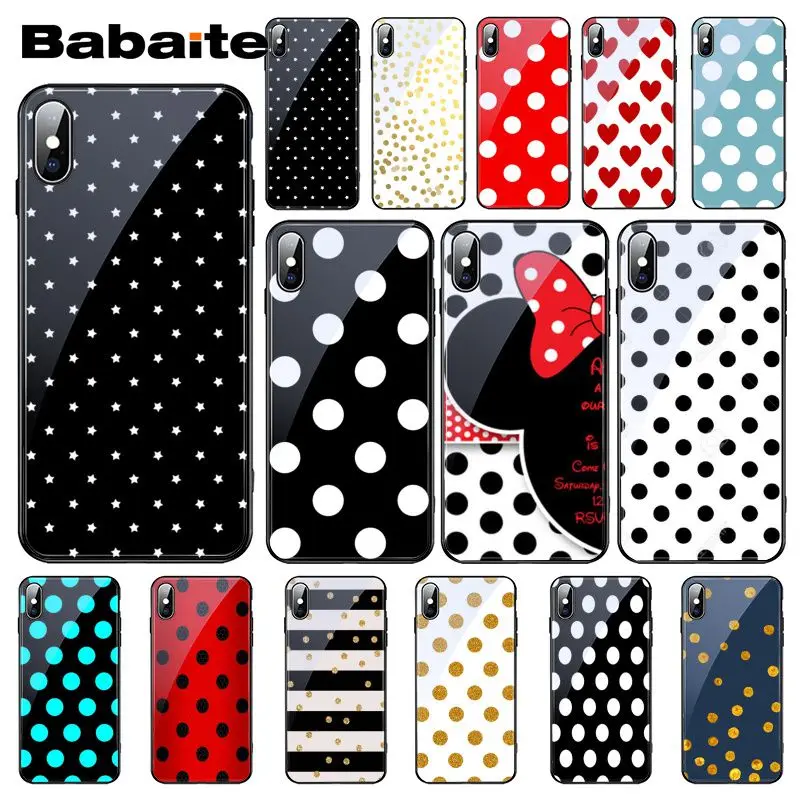 Babaite Red Black Gold Polka dots Dot Tempered Glass Phone Case For iPhone XS MAX XR 8 X 7 6S 6 Plus capa
Babaite Red Black Gold Polka dots Dot Tempered Glass Phone Case For iPhone XS MAX XR 8 X 7 6S 6 Plus capa