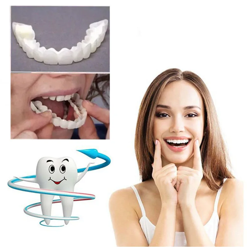 Perfect Smile Upper False Fake Tooth Cover Snap On Teeth Smile Cosmetic Denture Care Teeth Simulation Braces Whitening Set
Perfect Smile Upper False Fake Tooth Cover Snap On Teeth Smile Cosmetic Denture Care Teeth Simulation Braces Whitening Set
