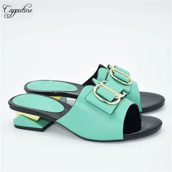 Nice Water Green Party Shoes African Women's Medium Heel Slippers 86-3 Heel Height 4CM
Nice Water Green Party Shoes African Women's Medium Heel Slippers 86-3 Heel Height 4CM