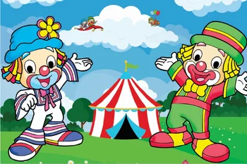 7x5FT Circus Clown Patati Patata Stripes Tent White Clouds Green Lawn Custom Photo Backdrop Background Vinyl 220cm X 150cm
7x5FT Circus Clown Patati Patata Stripes Tent White Clouds Green Lawn Custom Photo Backdrop Background Vinyl 220cm X 150cm
