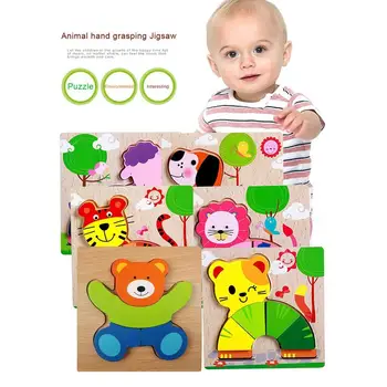 Animal Three-dimensional Hand Grab Board Jigsaw Puzzle Thickening Young Children Baby Wooden Educational Toys
Animal Three-dimensional Hand Grab Board Jigsaw Puzzle Thickening Young Children Baby Wooden Educational Toys