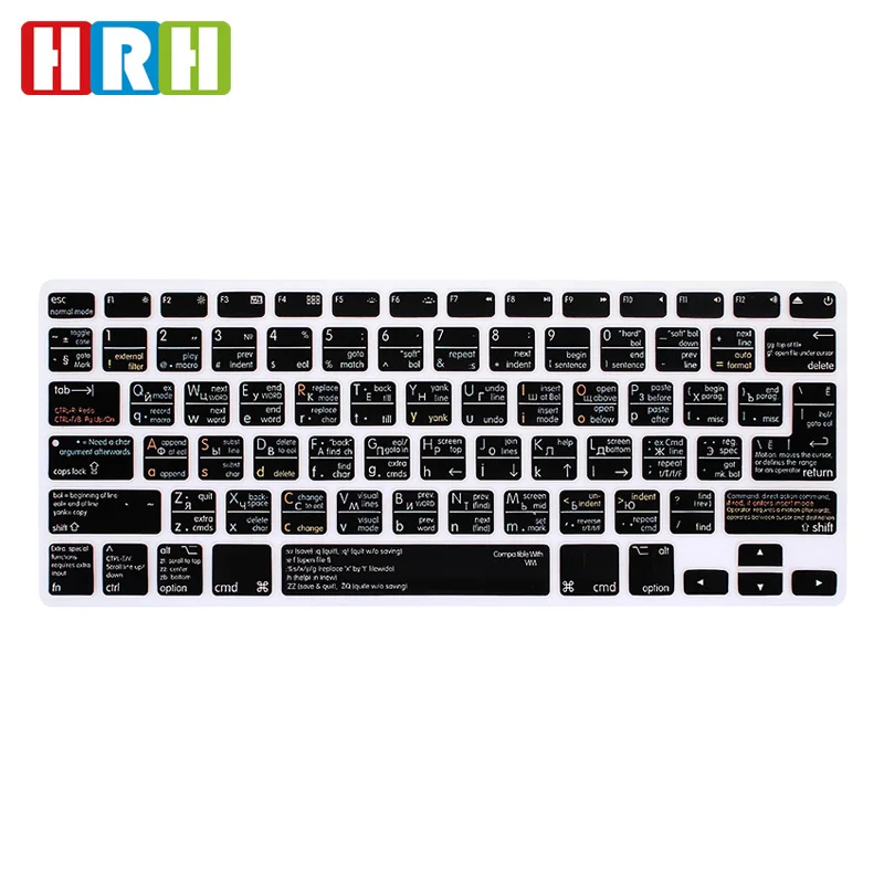HRH VIM/VI Russian Functional Shortcuts Keyboard Cover Silicone for MacBook Air Pro Retina 13"15" 17" Keyboard Protective Film
HRH VIM/VI Russian Functional Shortcuts Keyboard Cover Silicone for MacBook Air Pro Retina 13"15" 17" Keyboard Protective Film