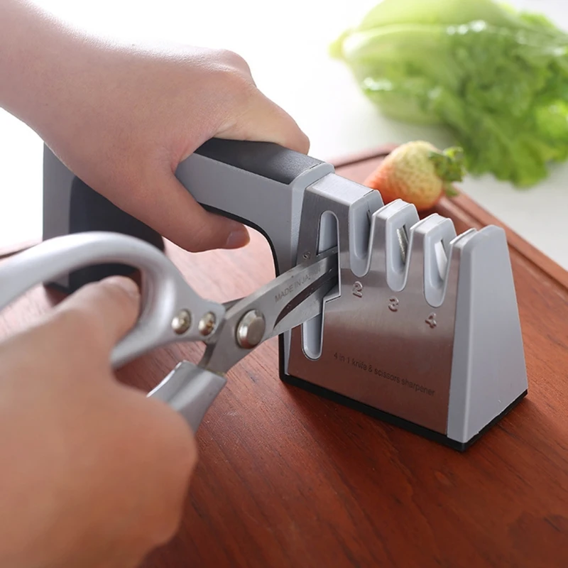 4-in-1 Sharpening Tool Knife Stone Non-slip Bottom Base Safe and Labor-saving Practical Comfortable Handle Scissor Slot
4-in-1 Sharpening Tool Knife Stone Non-slip Bottom Base Safe and Labor-saving Practical Comfortable Handle Scissor Slot