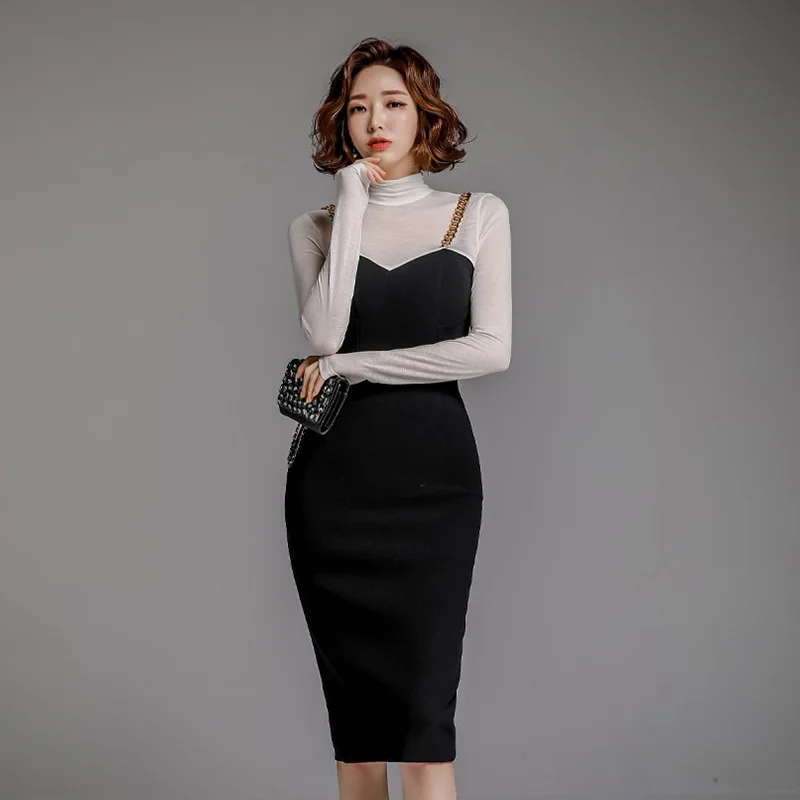 2020 Spring WOMEN'S Dress New Products Korean-style Elegant Black And White Mixed Colors Mock Two-Piece Slim Fit Sheath Pencil S
2020 Spring WOMEN'S Dress New Products Korean-style Elegant Black And White Mixed Colors Mock Two-Piece Slim Fit Sheath Pencil S