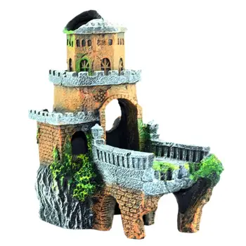 Aquarium Landscaping Castle Wreck Aquarium Fish Tank Landscaping Decoration Vintage Home Resin Hide 
Aquarium Landscaping Castle Wreck Aquarium Fish Tank Landscaping Decoration Vintage Home Resin Hide