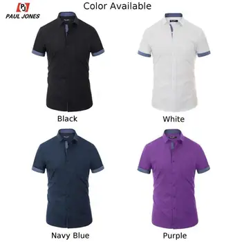 PAUL JONES Dress Shirts Men Casual Button Down Short Sleeve Business Shirt Summer Square Collar Formal Dress Shirts Tops For Men
PAUL JONES Dress Shirts Men Casual Button Down Short Sleeve Business Shirt Summer Square Collar Formal Dress Shirts Tops For Men