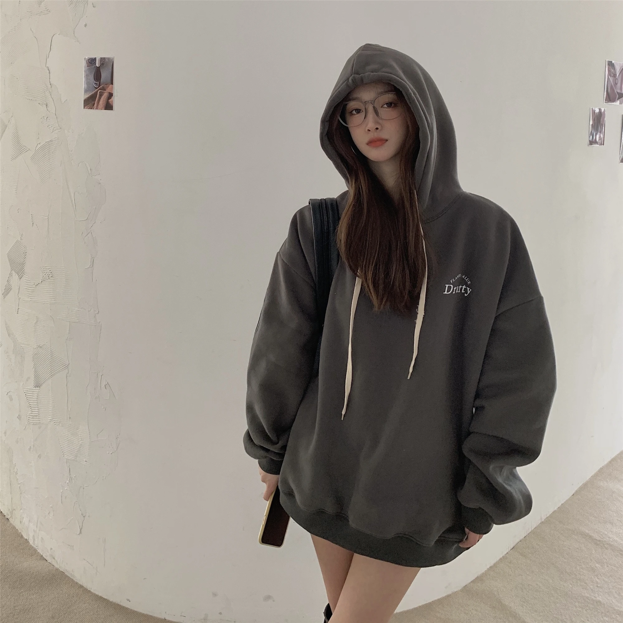 Autumn/Winter 2020 New Fashion Thicken Plus Fleece Hoodie Loose BF Lazy Wind All-match Upper Body Good-looking and Thin Newest
Autumn/Winter 2020 New Fashion Thicken Plus Fleece Hoodie Loose BF Lazy Wind All-match Upper Body Good-looking and Thin Newest