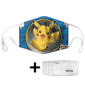 Kawaii Pikachu Mask Anti-bacterial Dust Face Mouth Masks and 7pcs PM2.5 Mascara Reusable De Boca Classic Anime Pokemon Pattern
Kawaii Pikachu Mask Anti-bacterial Dust Face Mouth Masks and 7pcs PM2.5 Mascara Reusable De Boca Classic Anime Pokemon Pattern