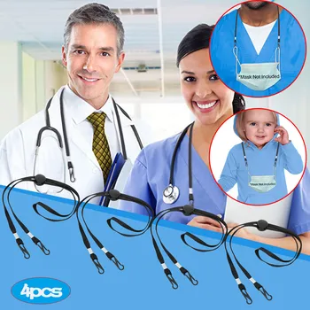 4pcs Adjustable Face Mask Lanyard Handy Convenient Safe Facemask Rest&ear Holder Rope Hanging Neck Rope Protection Halter Ropes
4pcs Adjustable Face Mask Lanyard Handy Convenient Safe Facemask Rest&ear Holder Rope Hanging Neck Rope Protection Halter Ropes