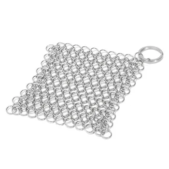 Cookware Ring Chainmail Pan Brush 10x10cm Kitchen Tool Stainless Steel Scrubber Cleaner Cast Iron
Cookware Ring Chainmail Pan Brush 10x10cm Kitchen Tool Stainless Steel Scrubber Cleaner Cast Iron