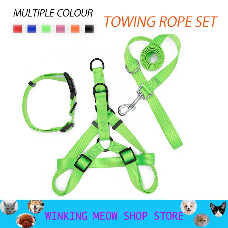 Nylon Pet Dog Three Piece Suit Harness Traction Rope Collar Adjustable Vest Running Leash Strap Belt For Small And Medium Dogs
Nylon Pet Dog Three Piece Suit Harness Traction Rope Collar Adjustable Vest Running Leash Strap Belt For Small And Medium Dogs