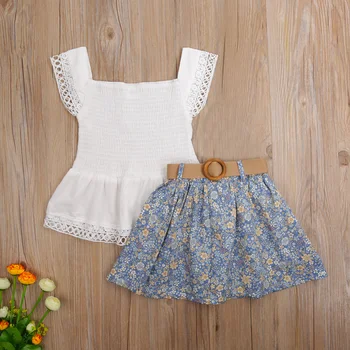 Pudcoco Toddler Baby Girl Clothes Solid Color Square Neck Short Sleeve Tops Floral Print Skirt with Belt 2Pcs Outfits Newest Set
Pudcoco Toddler Baby Girl Clothes Solid Color Square Neck Short Sleeve Tops Floral Print Skirt with Belt 2Pcs Outfits Newest Set