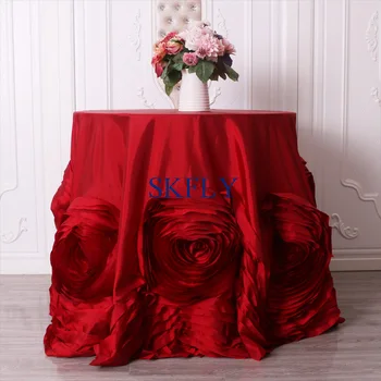 CL052MA custom made luxurious round flower wedding dark red fuchsia birthday party taffeta cake table cloth with large rose
CL052MA custom made luxurious round flower wedding dark red fuchsia birthday party taffeta cake table cloth with large rose