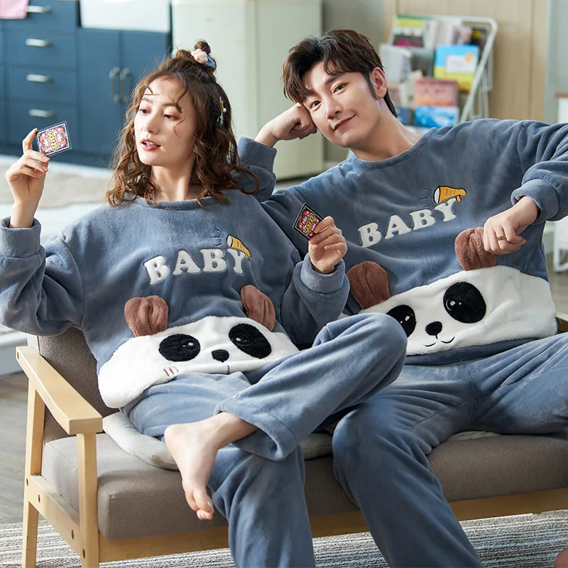 Women's Pajamas Set Flannel Sleepwear Cartoon Round Neck Printing Sexy Nightwear Thick Warm Fashion Homewear Pyjamas Winter
Women's Pajamas Set Flannel Sleepwear Cartoon Round Neck Printing Sexy Nightwear Thick Warm Fashion Homewear Pyjamas Winter