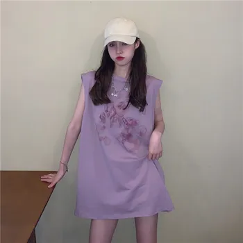 PX433 Women's loose slim sleeveless round neck vest T-shirt
PX433 Women's loose slim sleeveless round neck vest T-shirt