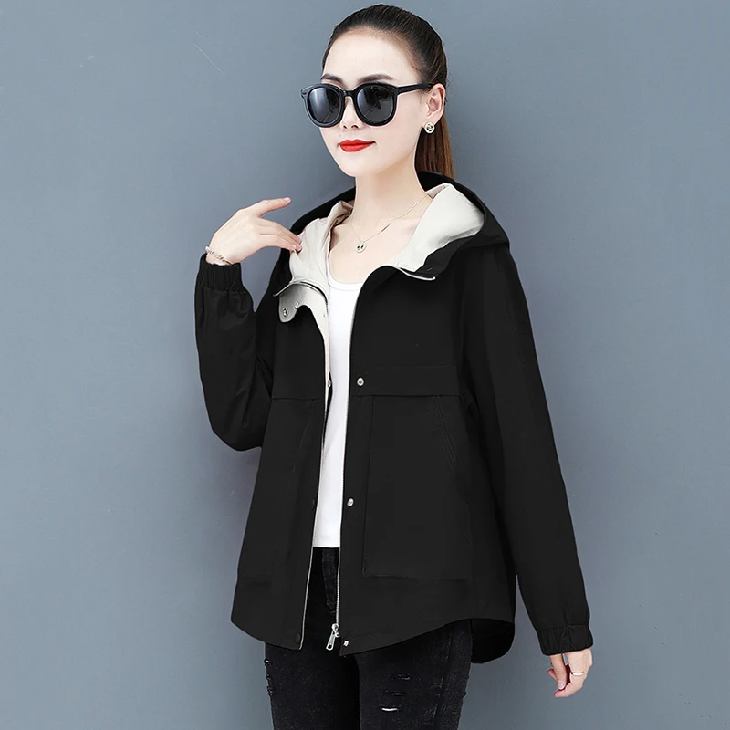 Women Workwear Short Bomber Jacket 2022 Spring Autumn tops vintage Female Outerwear Fashion Loose Letter Hooded Windbreaker Coat
Women Workwear Short Bomber Jacket 2022 Spring Autumn tops vintage Female Outerwear Fashion Loose Letter Hooded Windbreaker Coat