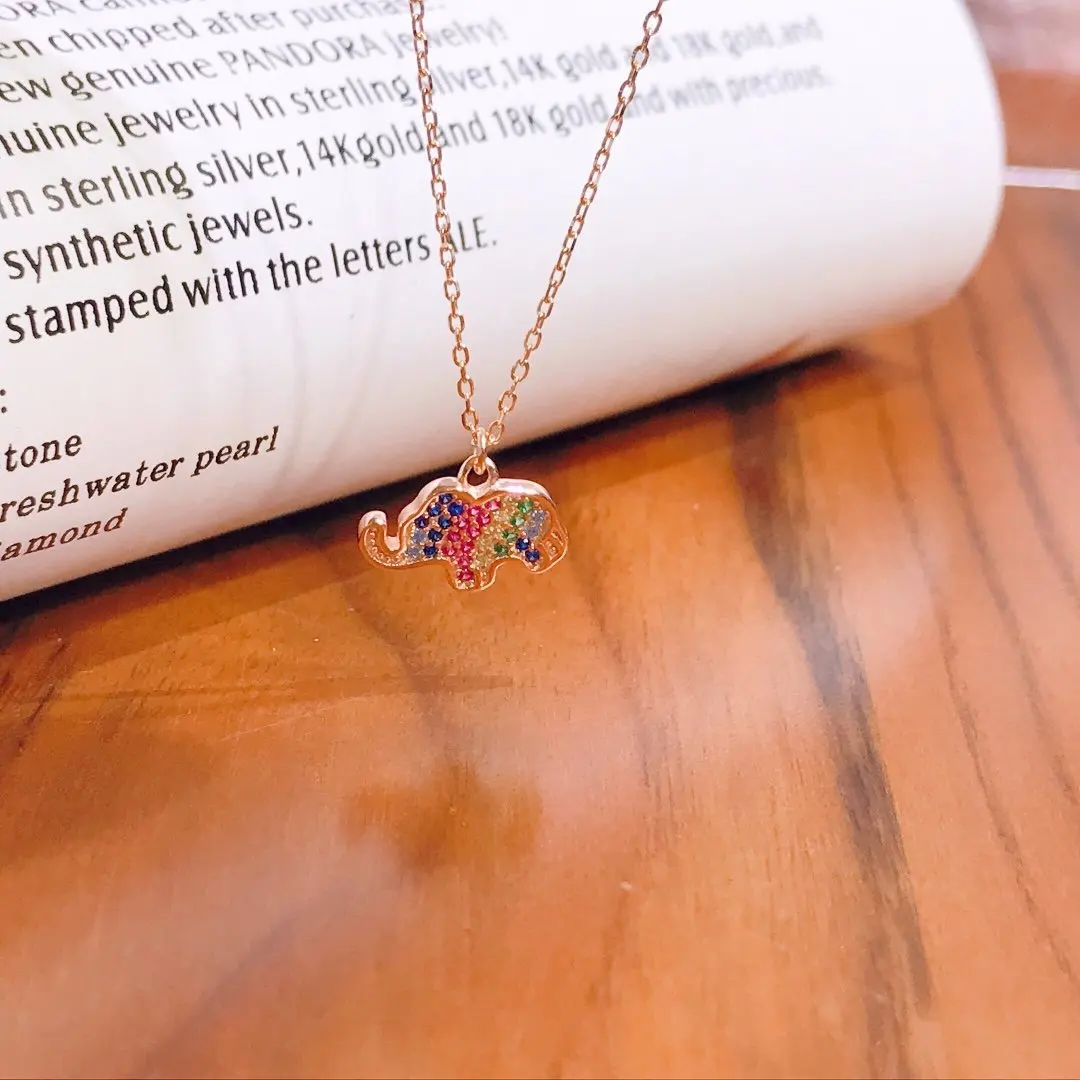Lasting Shiny 925 Sterling Silver Noble Jewelry Necklace Colorful Cube Zircon Pendant Elephant Not easy fade Cute Chain Silver
Lasting Shiny 925 Sterling Silver Noble Jewelry Necklace Colorful Cube Zircon Pendant Elephant Not easy fade Cute Chain Silver