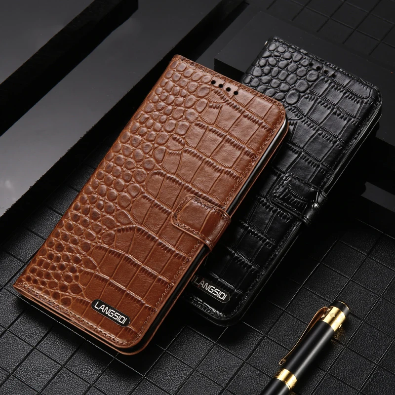 Чехол книжка из натуральной кожи для iPhone 11 Pro max X XS XR 6 7 8 plus роскошный защитный