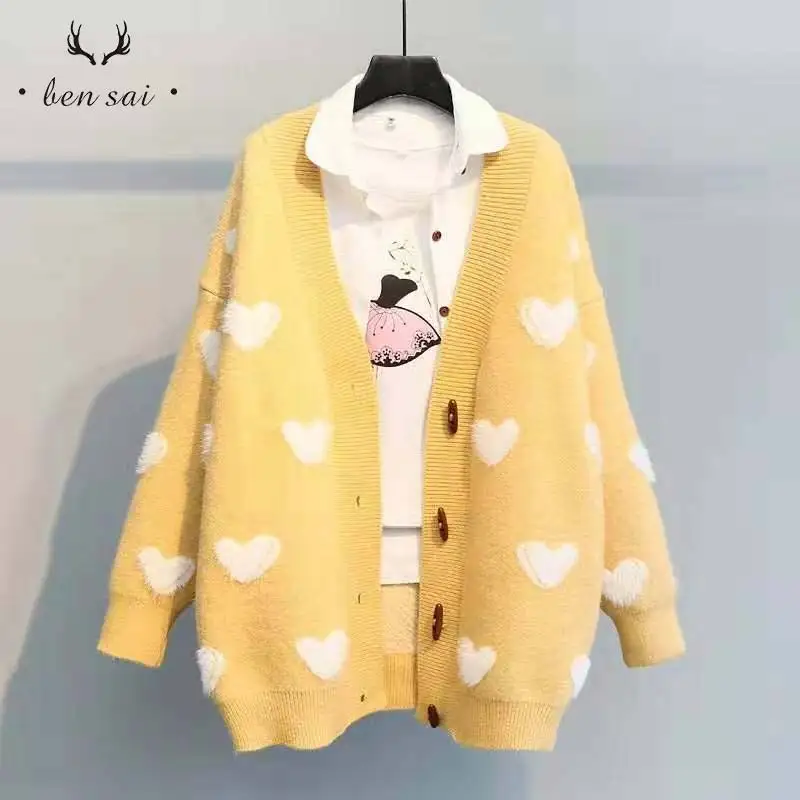 Women Sweet Love Sweater Casual Knitted Cardigan Coat Cute Single Short Sweater Women Knit Jacket Coat
Women Sweet Love Sweater Casual Knitted Cardigan Coat Cute Single Short Sweater Women Knit Jacket Coat