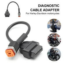 Motorcycle 6Pin to OBD2 Adapter OBD2 Diagnostic Scanner Adapter Cable ELM327 OBD Scanner Kit for Davidson Motorcycle Accessories 
Motorcycle 6Pin to OBD2 Adapter OBD2 Diagnostic Scanner Adapter Cable ELM327 OBD Scanner Kit for Davidson Motorcycle Accessories